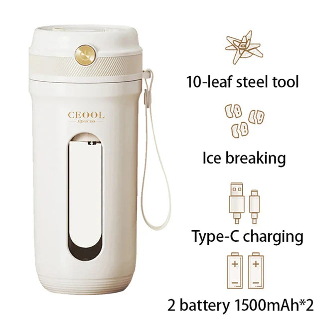 10-Blade Portable Electric USB Blender