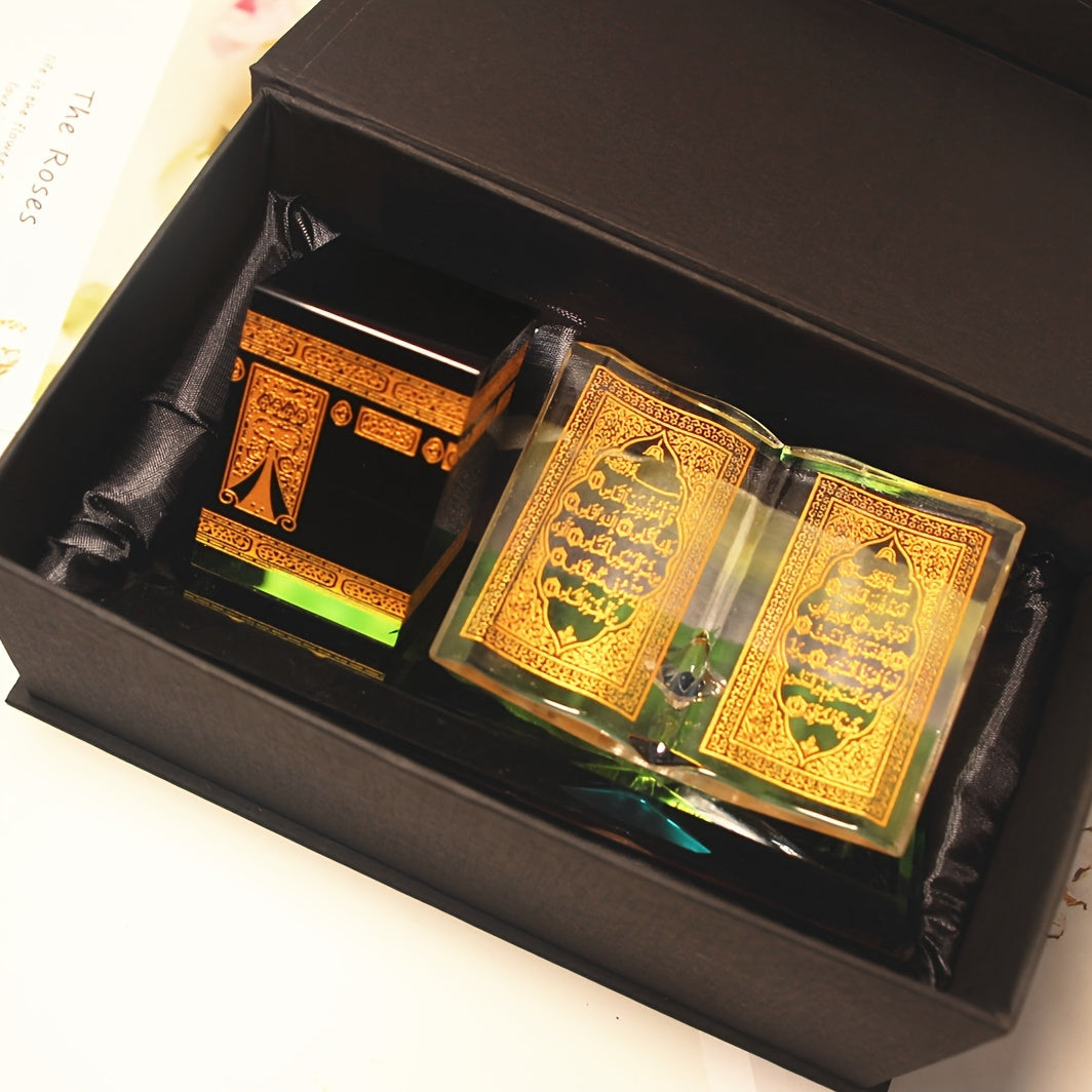 Crystal Kaaba Model Religious Tabletop Showpiece