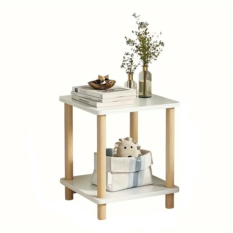 Sleek Wood-Based Panel and Hardwood Design Side Table