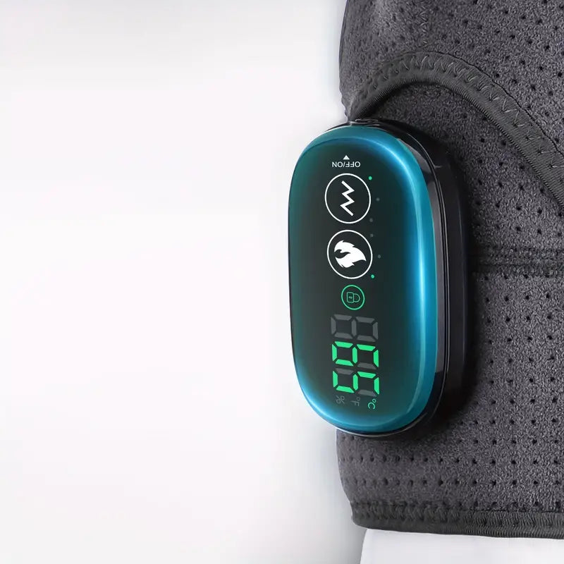 USB-Charged Heated Shoulder Massager - Grey Black