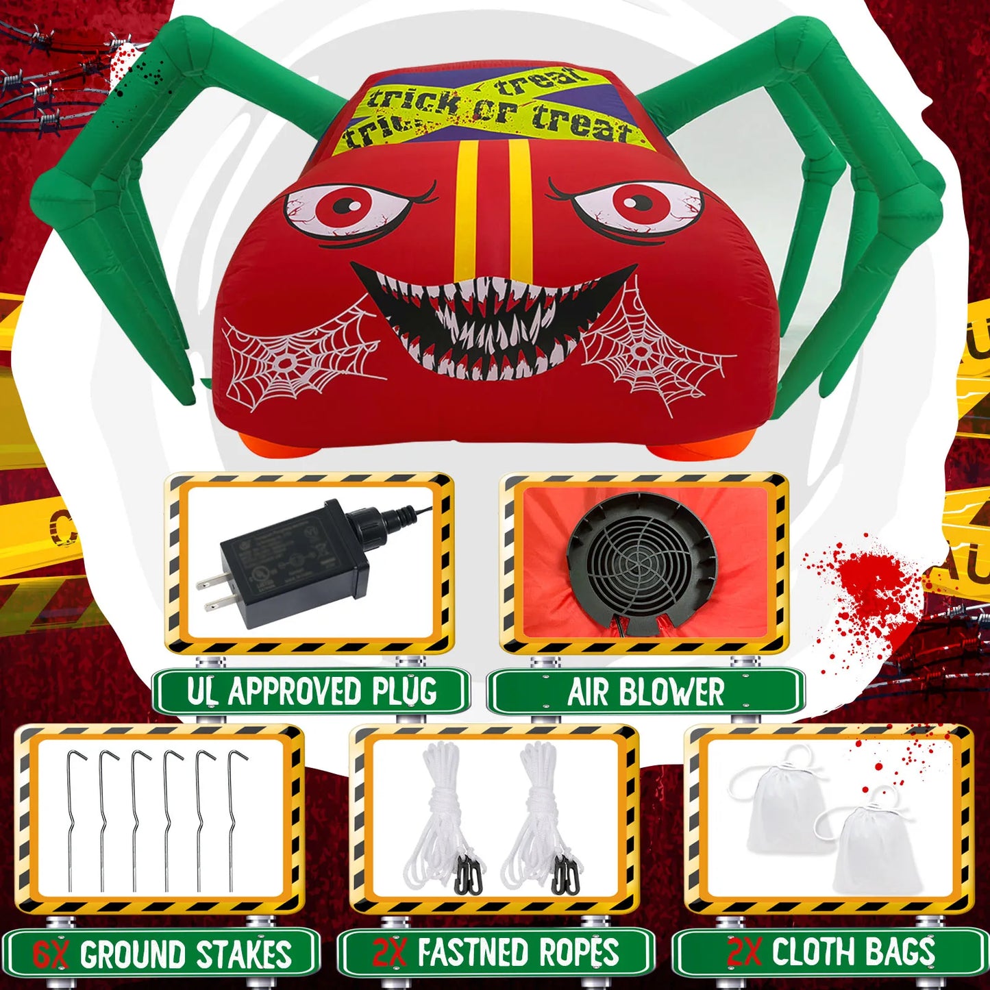 Giant Inflatable Spider Halloween Outdoor Decoration
