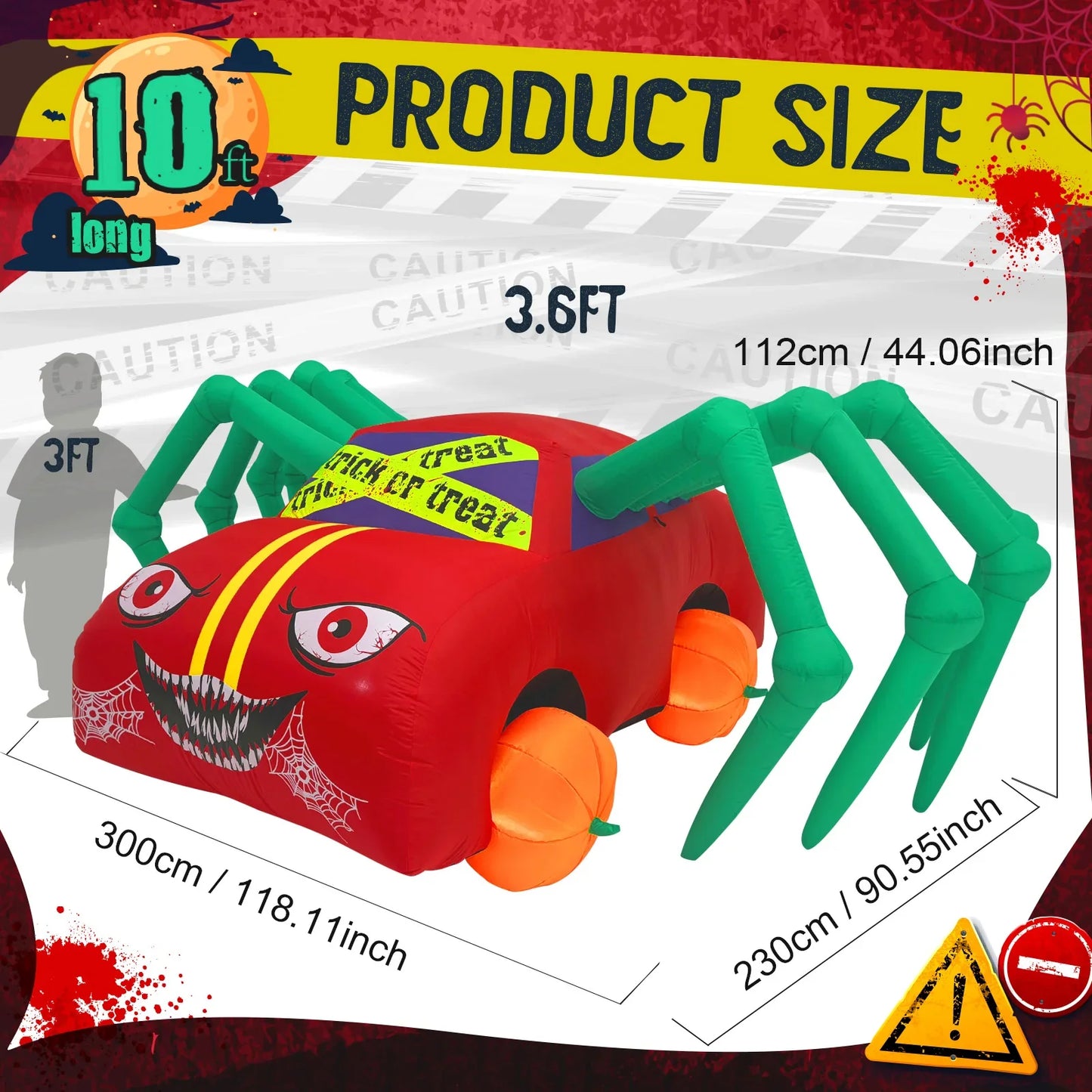 Giant Inflatable Spider Halloween Outdoor Decoration