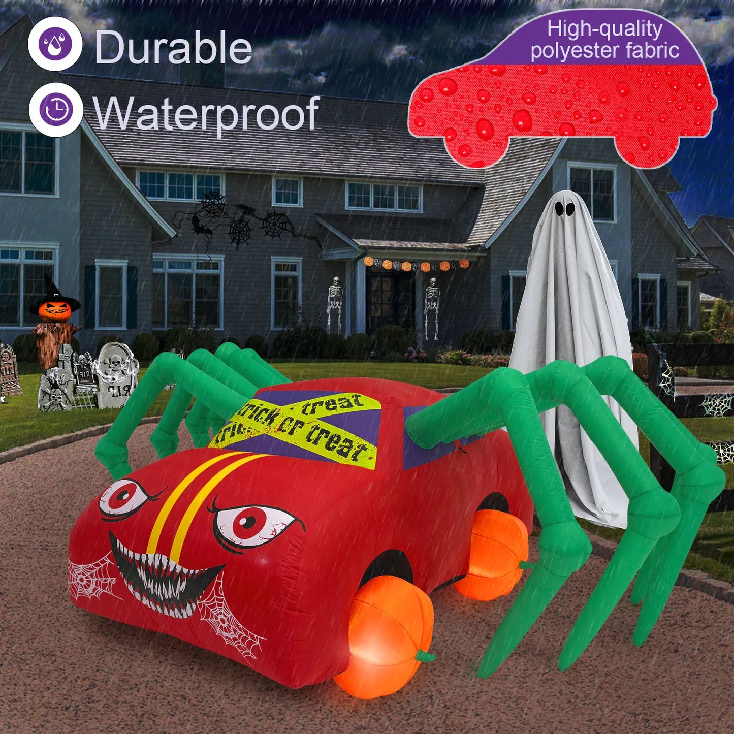 Giant Inflatable Spider Halloween Outdoor Decoration