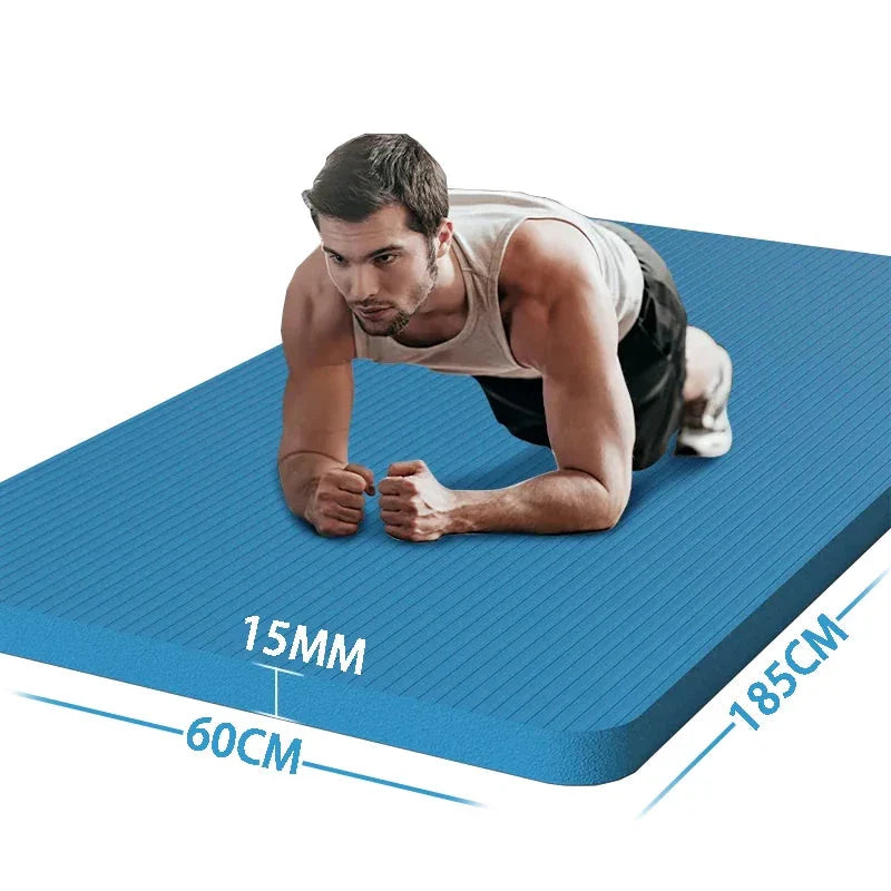 Thick Anti-Skid Yoga Fitness Mat (15mm)