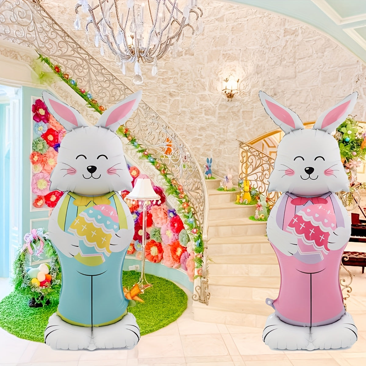 Set of 2 Giant 150cm Standing Rabbit Balloons