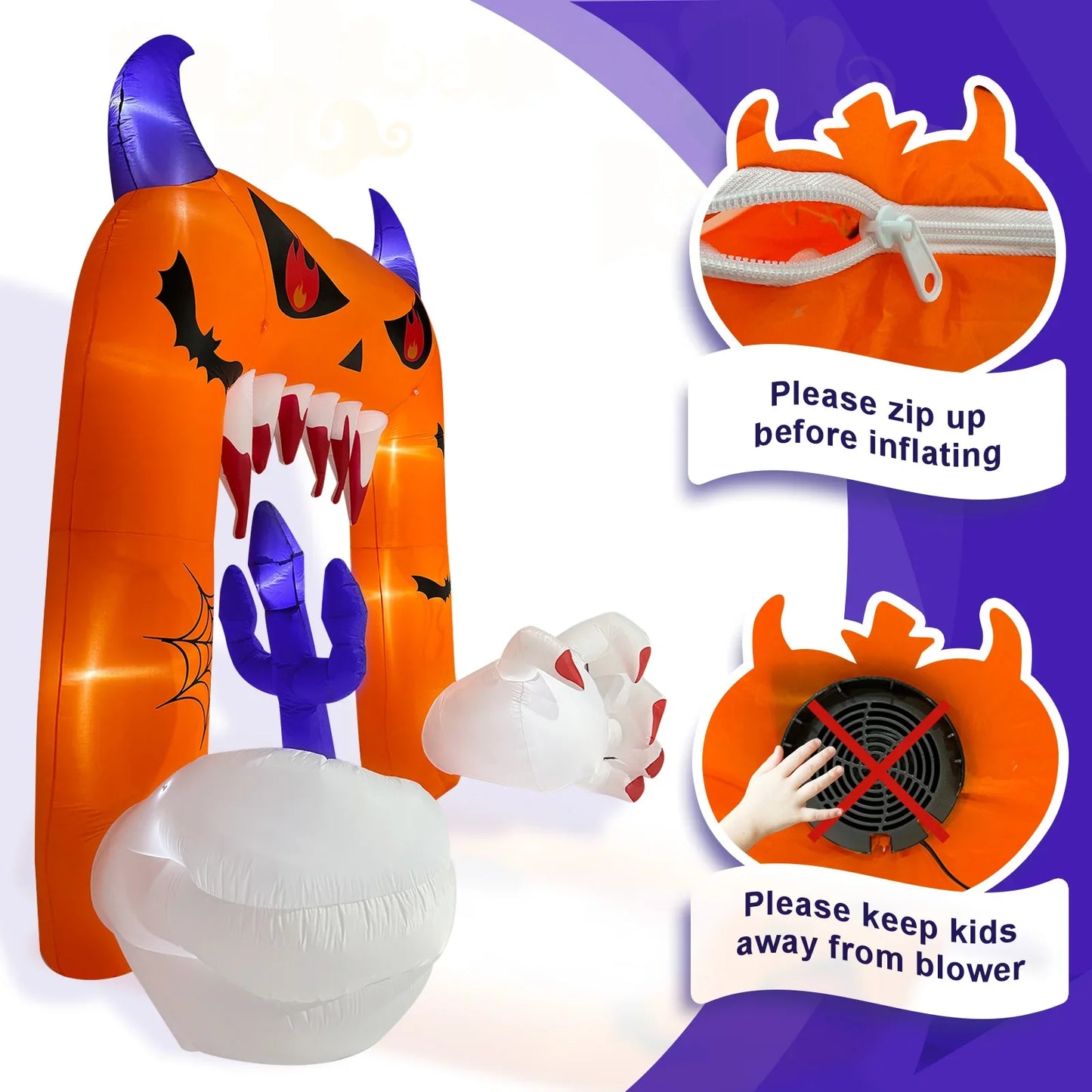 Halloween Inflatable Arch with LED Lights