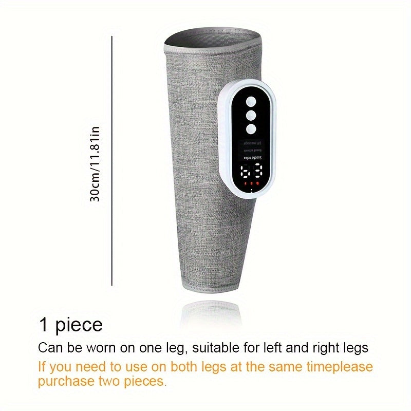 Cordless Air Compression Leg Massager with Heating Function(Grey)