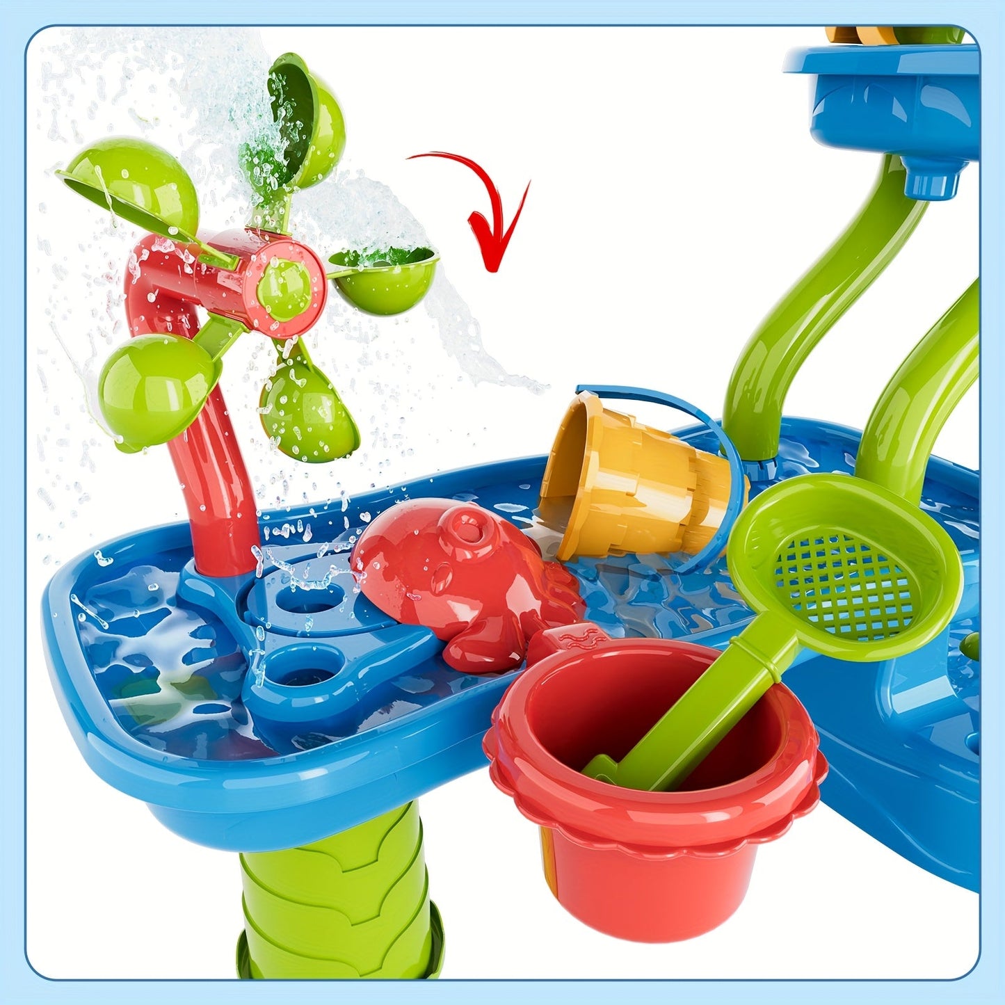 4-Tier Kids Water and Sand Activity Table