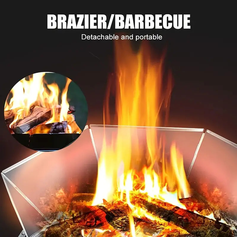 Foldable Stainless Steel Camping Charcoal Grill