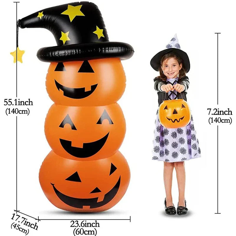 Inflatable Halloween Pumpkin Tumbler Outdoor Holiday Decor