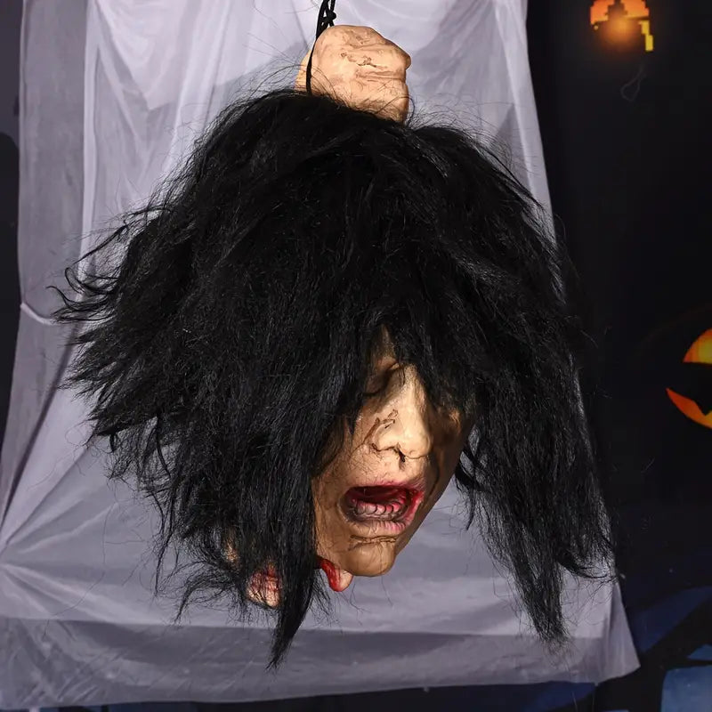 Latex Head Hanging - With Black Hair