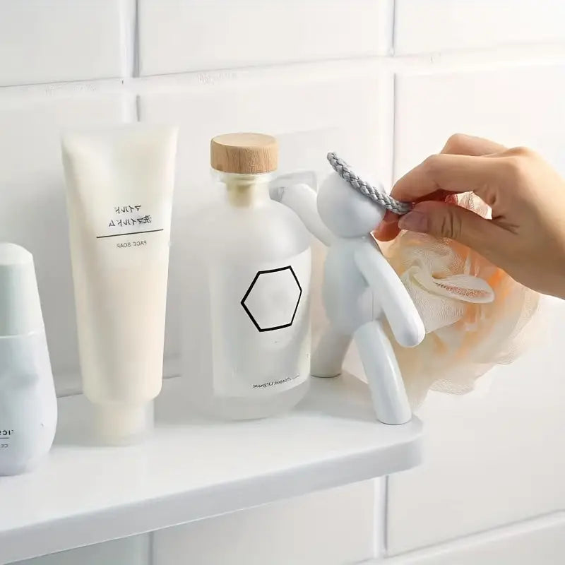 Pure Elegance: 2pcs White Floating Shelves for Your Bathroom Oasis