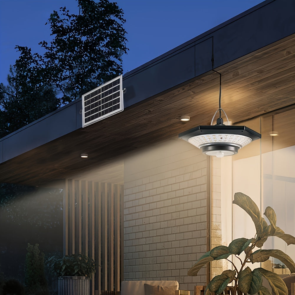 Solar LED Pendant Light with Remote & Motion Sensor