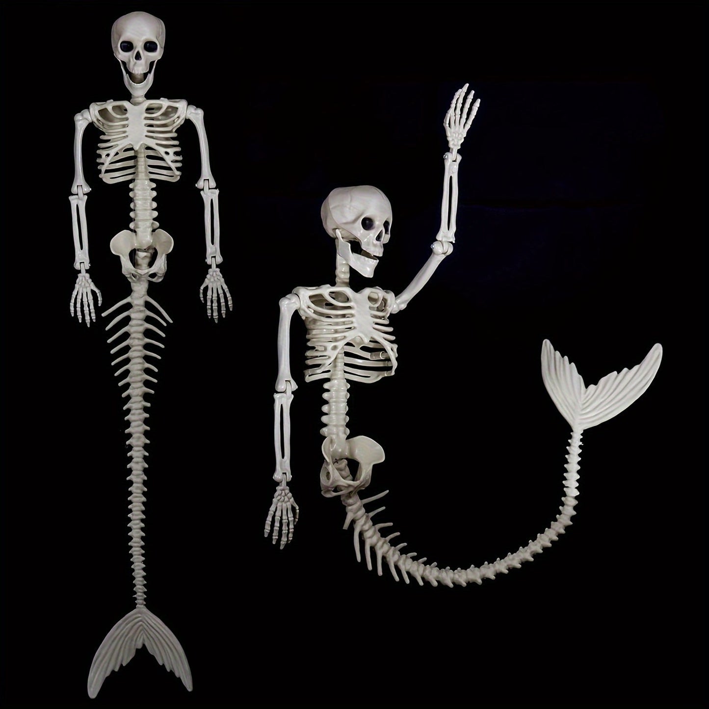 Mermaid Skeleton Decoration -  Nautical Theme Hanging Prop