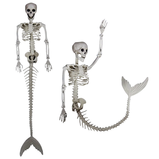 Mermaid Skeleton Decoration -  Nautical Theme Hanging Prop