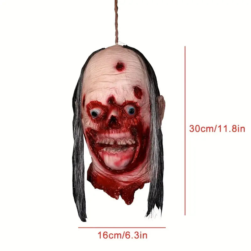 Crimson Haunting: The Ghostly Fake Man Head