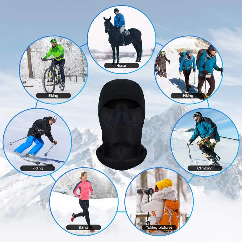 Thermal Fleece Balaclava Face Mask - Windproof and Breathable
