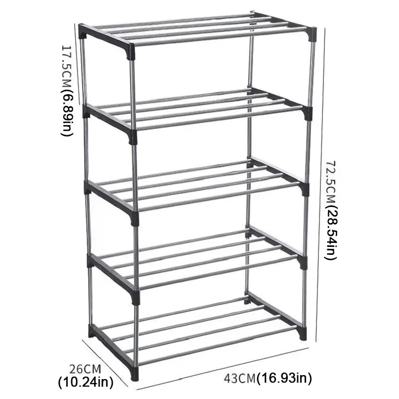 Keep your shoes tidy and accessible using the 1pc Galvanized Stackable Shoe Shelf