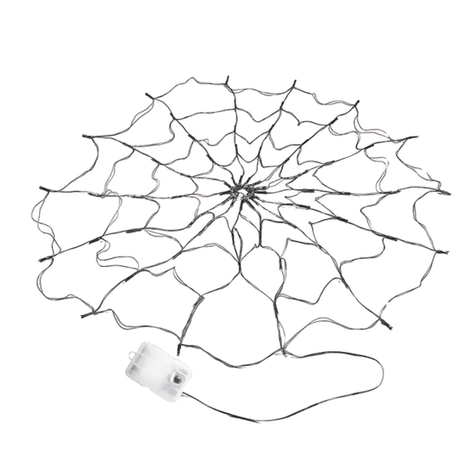 Spiderweb Glow: Warm LED Decor