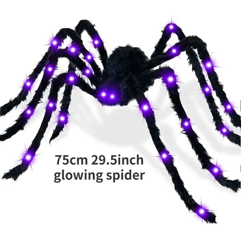 Glowing Arachnid: A Spooky Halloween Spider
