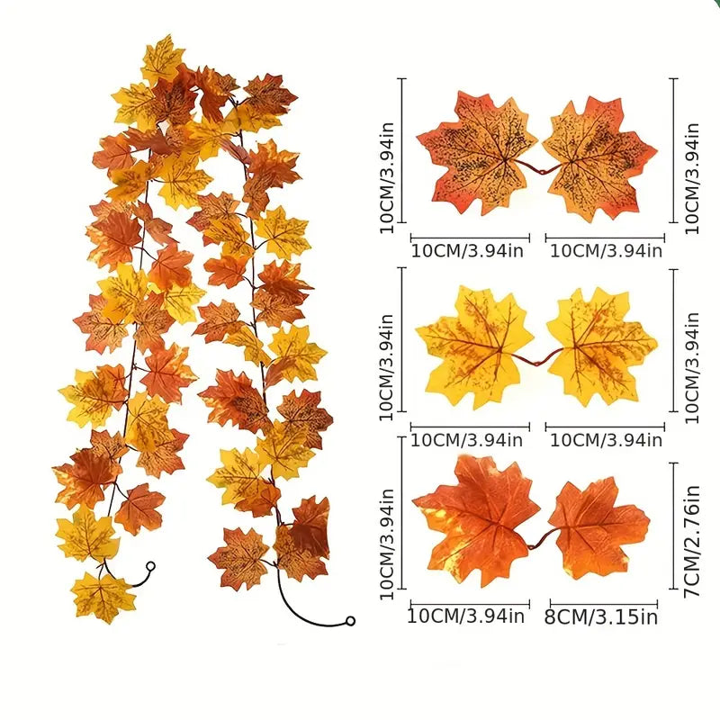 Autumn Maple Leaf Hanging Vine Garland
