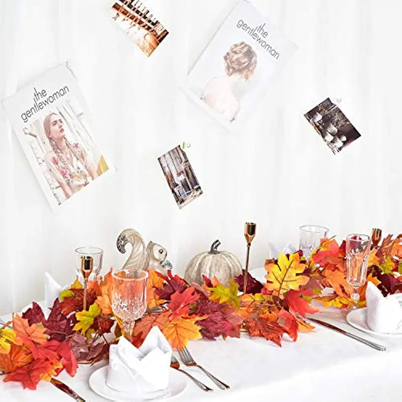 Autumn Maple Leaf Hanging Vine Garland