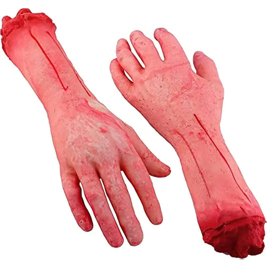 Gruesome Halloween Prop: Bloody Severed Human Arms