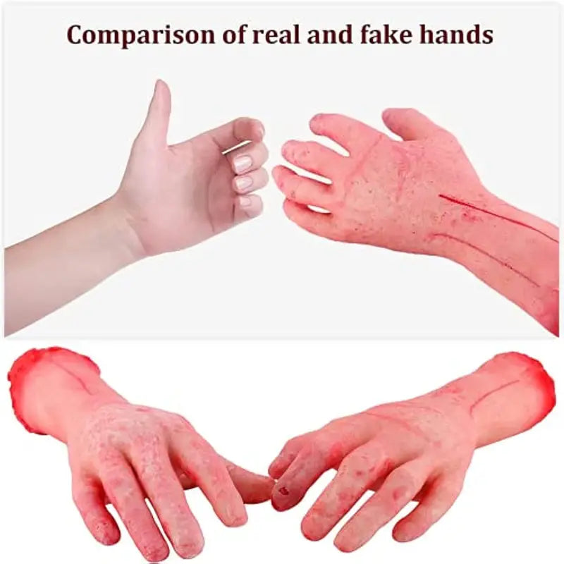 Gruesome Halloween Prop: Bloody Severed Human Arms