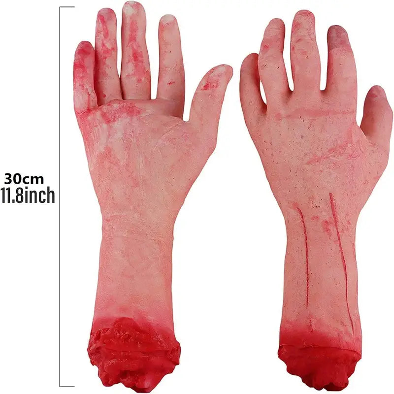 Gruesome Halloween Prop: Bloody Severed Human Arms