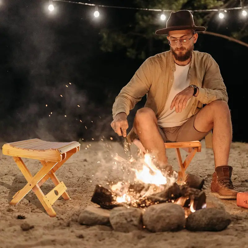 Step Up the Eco-Friendly Way with Our Bamboo Folding Bench