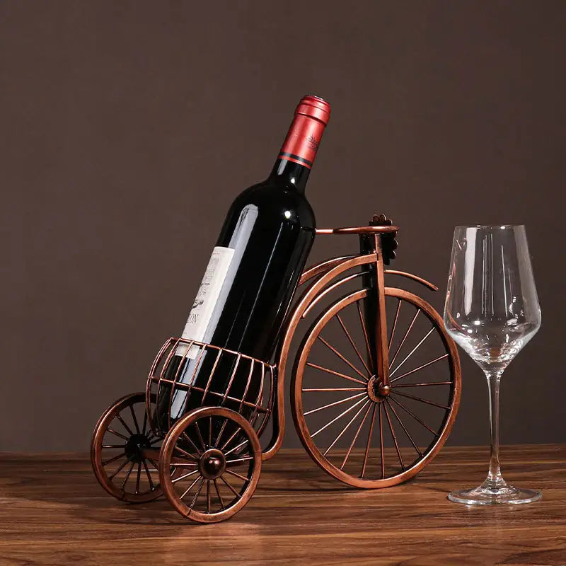 European-Style Vintage Carriage Wine Rack