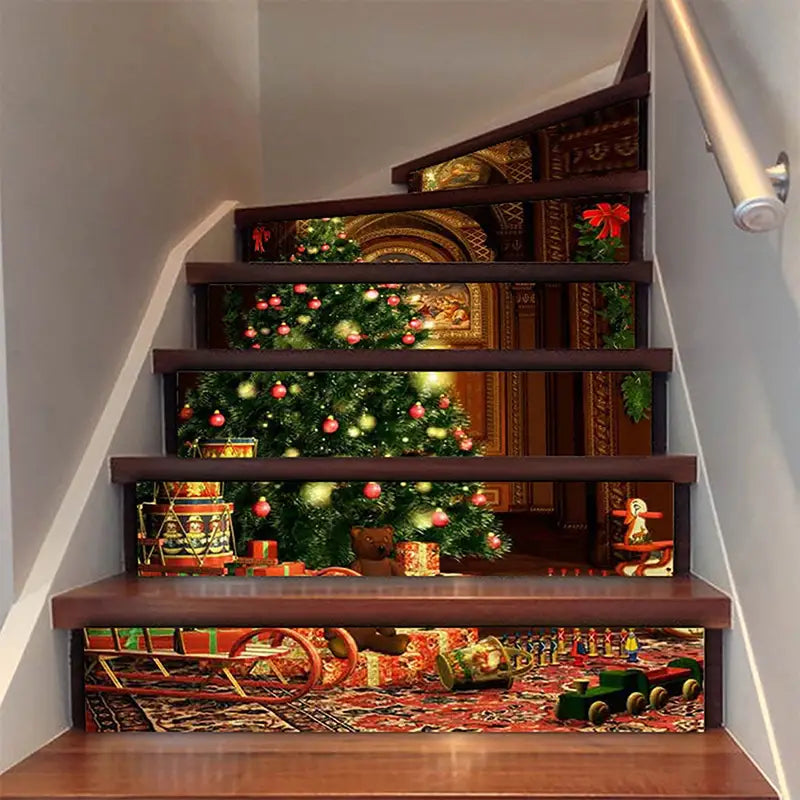 Festive Climb: Christmas Wonderland Staircase Decals