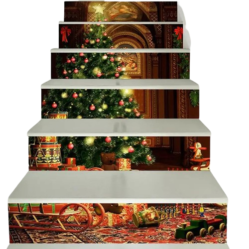 Festive Climb: Christmas Wonderland Staircase Decals