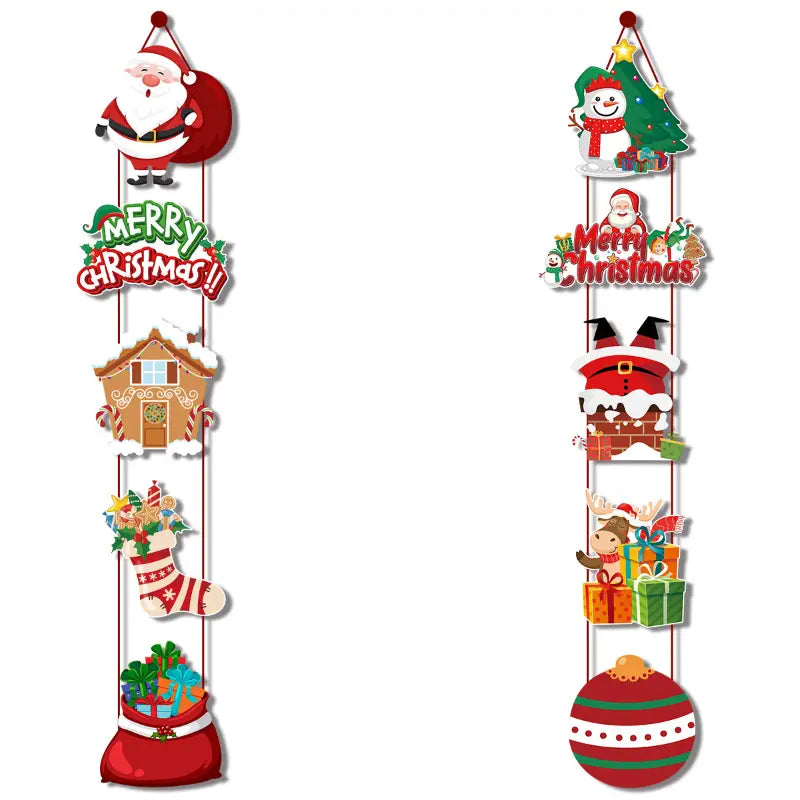 10PCS Snowman & Socks Door Hanging Set