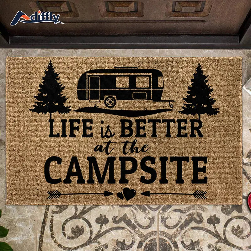 "Life Is Better At The Campsite RV Doormat - 19.7x31.5in (50x80cm)