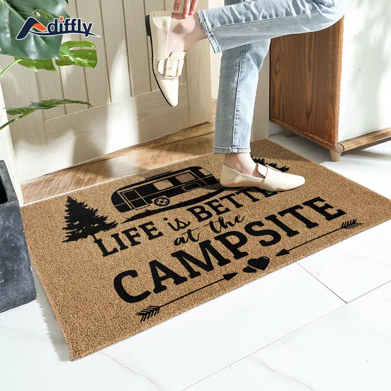 "Life Is Better At The Campsite RV Doormat - 19.7x31.5in (50x80cm)