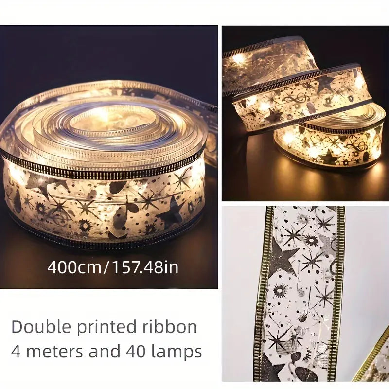 4.0 Meter Christmas Tree Decoration Lights Ribbon