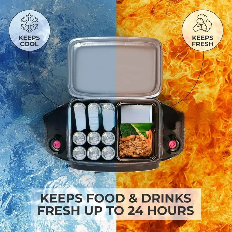 Large Capacity Waterproof Picnic Backpack - Grey