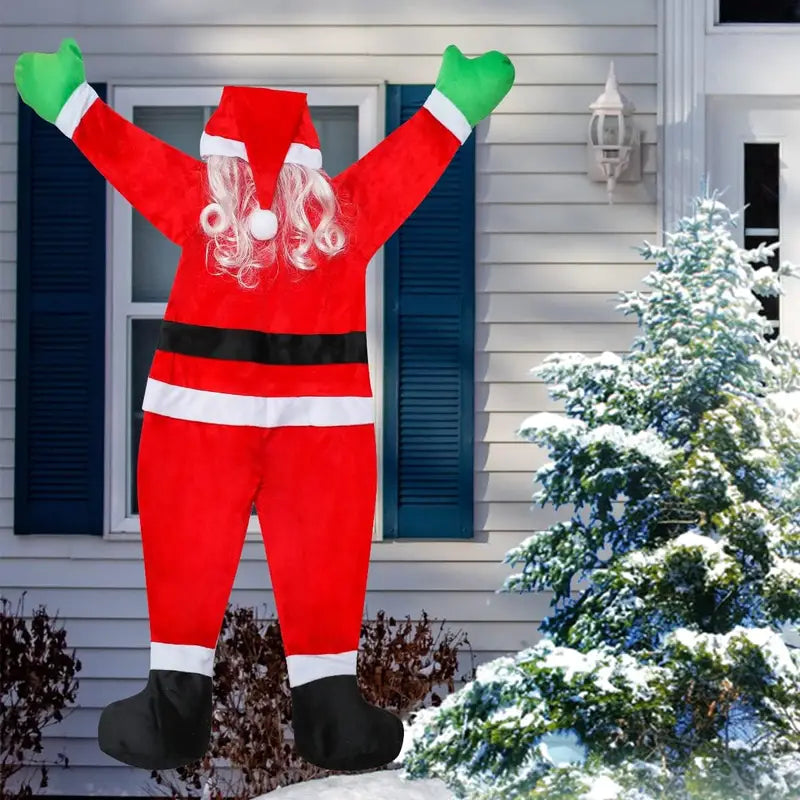 Jolly Giant: Oversized Hanging Santa Claus for Festive Delight