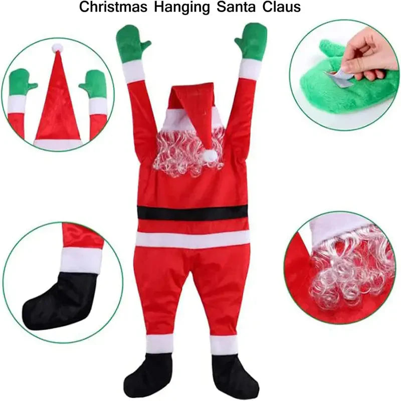 Jolly Giant: Oversized Hanging Santa Claus for Festive Delight