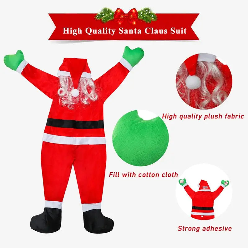 Jolly Giant: Oversized Hanging Santa Claus for Festive Delight