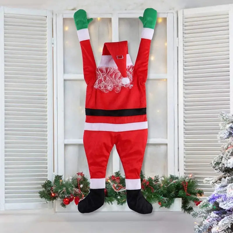 Jolly Giant: Oversized Hanging Santa Claus for Festive Delight