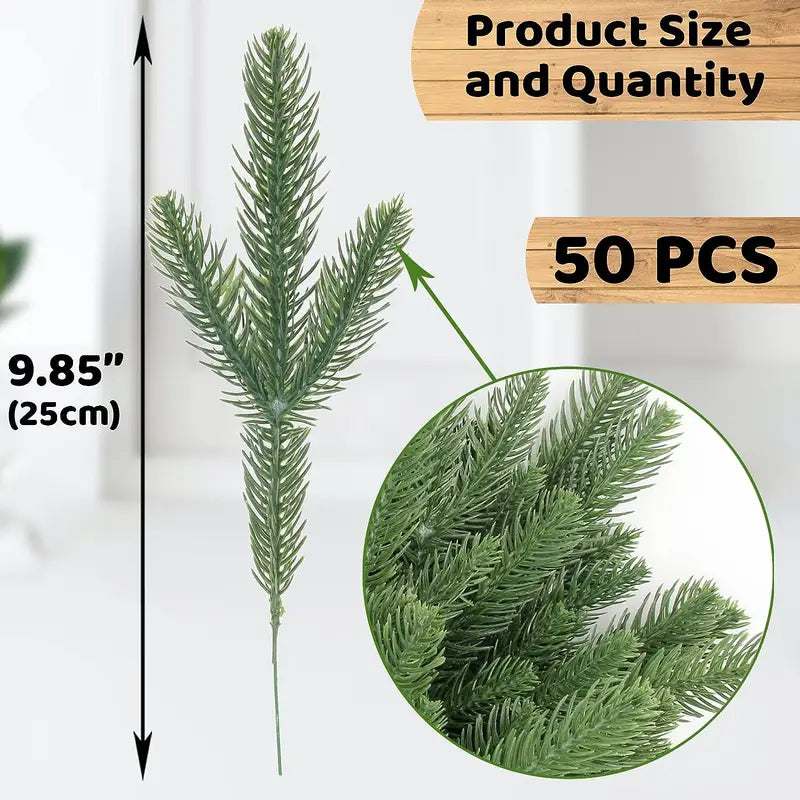 Deck the Halls: 50 Festive Artificial Pine Branches for Christmas