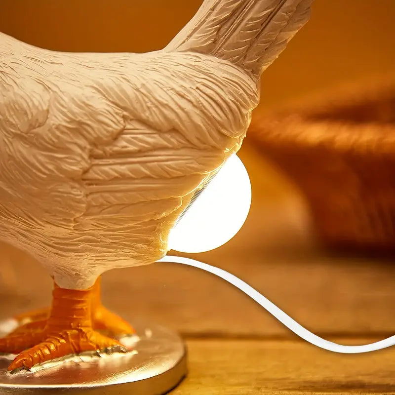 Lifelike Chicken Egg Lamp - 3D LED Night Light with USB Power