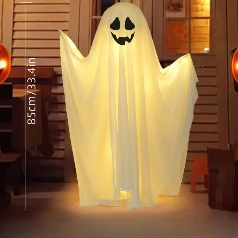 Ghoulish Glow: Battery-Operated Halloween Ghost Decor