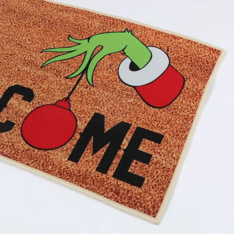 Welcome the Holidays with 1pc Christmas Welcome Blankets Merry Christmas Grinch Doormat