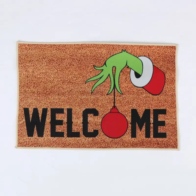 Welcome the Holidays with 1pc Christmas Welcome Blankets Merry Christmas Grinch Doormat