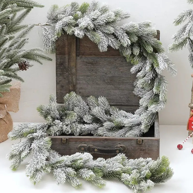 Winter Wonderland: Snow-Flocked Artificial Christmas Trees