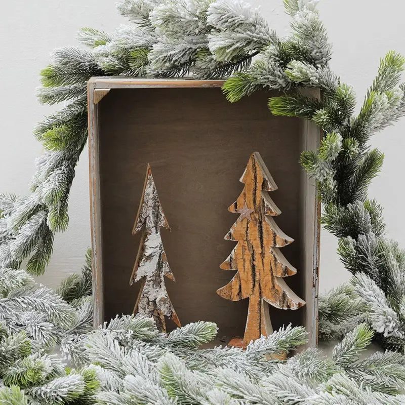 Winter Wonderland: Snow-Flocked Artificial Christmas Trees