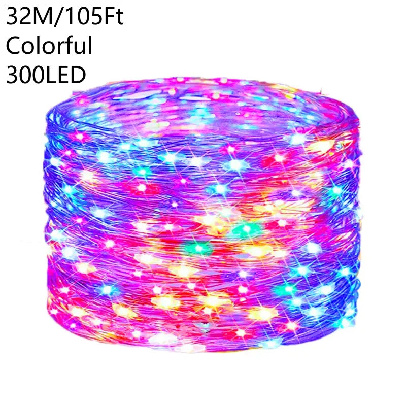 Solar String Lights - 1-Pack Copper Wire Fairy Lights